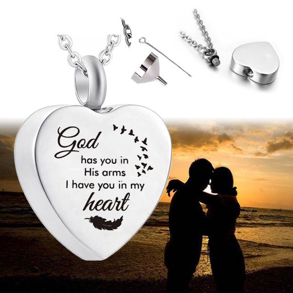 double-sided carved heart urn necklace feather pattern pendant cremation jewelry keepsake, Silver
double-sided carved heart urn necklace feather pattern pendant cremation jewelry keepsake, Silver