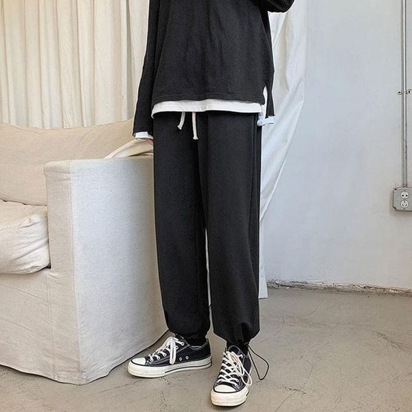men's pants trend of autumn nine-tenth sports trousers korean version the wild student straight casual drawstring, Black
men's pants trend of autumn nine-tenth sports trousers korean version the wild student straight casual drawstring, Black