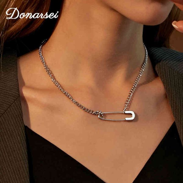donarsei creative safety pin chokers necklace for women personality paperclip clavicle chain jewelry gift, Silver
donarsei creative safety pin chokers necklace for women personality paperclip clavicle chain jewelry gift, Silver