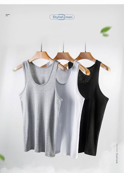 men' tank 100% cotton mens vests sleeveless solid muscle vest undershirts o-neck gym clothing bodybuilding stretch tees, White;black
men' tank 100% cotton mens vests sleeveless solid muscle vest undershirts o-neck gym clothing bodybuilding stretch tees, White;black