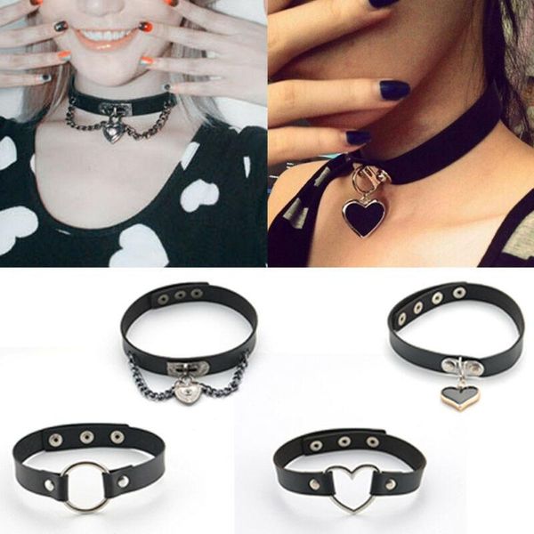 women gothic lolita enchanting leather rivet heart choker collar necklace vintage charm necklaces jewelry chokers, Golden;silver
women gothic lolita enchanting leather rivet heart choker collar necklace vintage charm necklaces jewelry chokers, Golden;silver