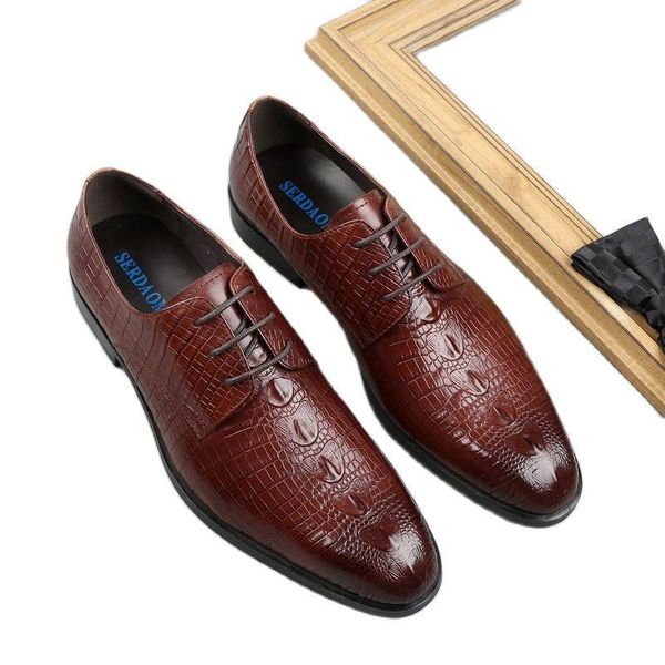 men's formal leather shoes, european style laces, made of cowhide, comfortable, wedding dresses, dress shoes, Black
men's formal leather shoes, european style laces, made of cowhide, comfortable, wedding dresses, dress shoes, Black