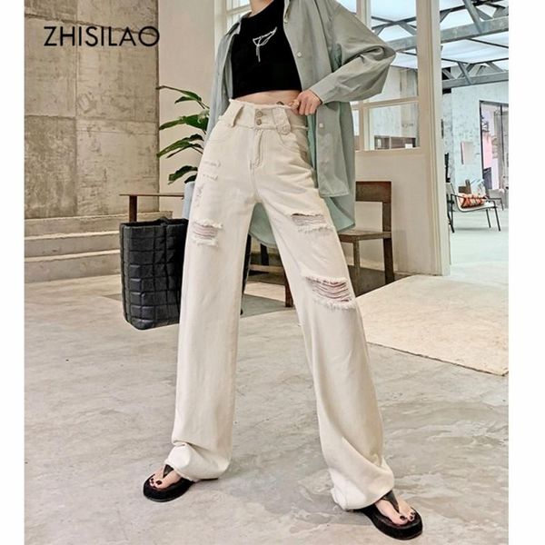 women's jeans zhisilao ripped for women high waist plus size boyfriend baggy streetwear retro summer white fashion trousers, Blue
women's jeans zhisilao ripped for women high waist plus size boyfriend baggy streetwear retro summer white fashion trousers, Blue