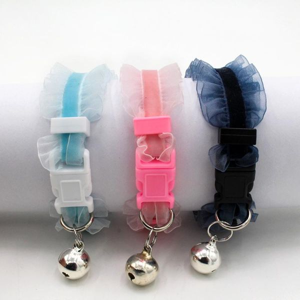 pet cat collar lace ruffle elastic with bell adjustable soft fabric neck strap for dog puppy collars & leads
pet cat collar lace ruffle elastic with bell adjustable soft fabric neck strap for dog puppy collars & leads