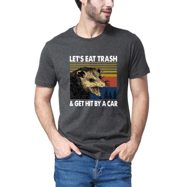 men's t-shirts 2021 raccoon let's eat trash & get hit by a car tshirt men sport 100% cotton mens streetwear homme tees womens t-s, White;black
men's t-shirts 2021 raccoon let's eat trash & get hit by a car tshirt men sport 100% cotton mens streetwear homme tees womens t-s, White;black