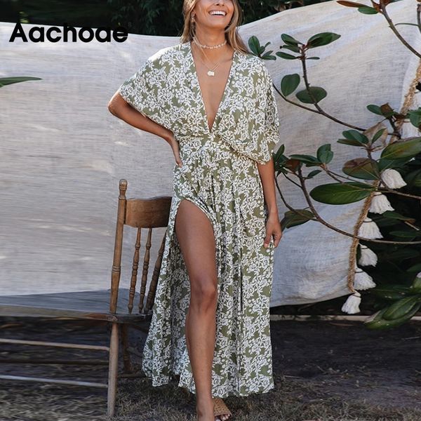 summer holiday deep v ne split dress women floral print bawting short sleeve dresses a line beach long maxi dress, Black;white
summer holiday deep v ne split dress women floral print bawting short sleeve dresses a line beach long maxi dress, Black;white