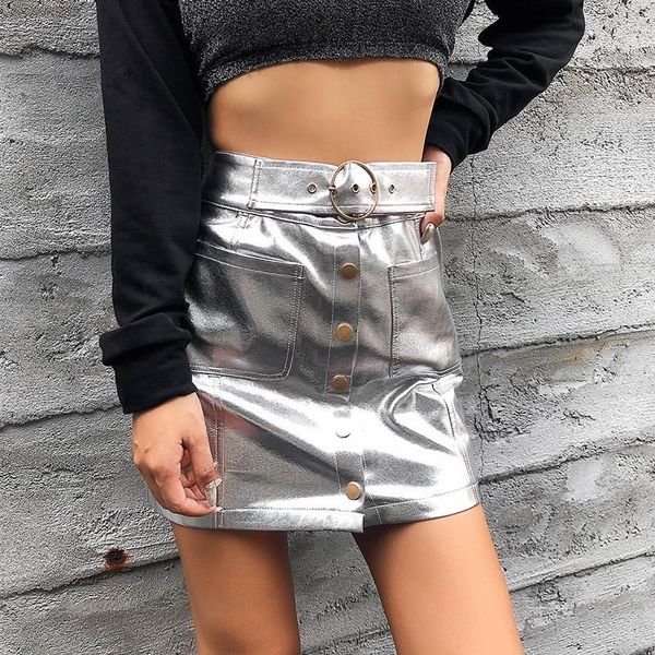 skirts focal20 streetwear ring solid silver women pu skirt a line pocket female casual spring summer lady bottoms, Black
skirts focal20 streetwear ring solid silver women pu skirt a line pocket female casual spring summer lady bottoms, Black