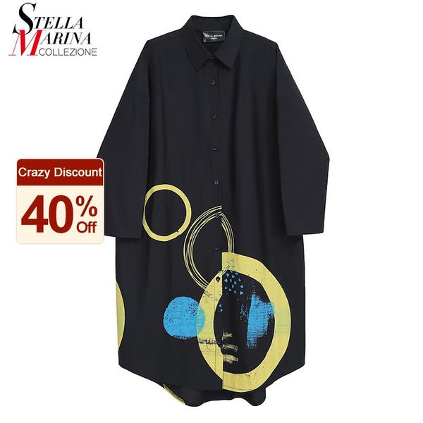 spring clothing plus size woman black shirt dress circle patterns printed ladies casual streetwear dresses robe femme style 8133, Black;gray
spring clothing plus size woman black shirt dress circle patterns printed ladies casual streetwear dresses robe femme style 8133, Black;gray