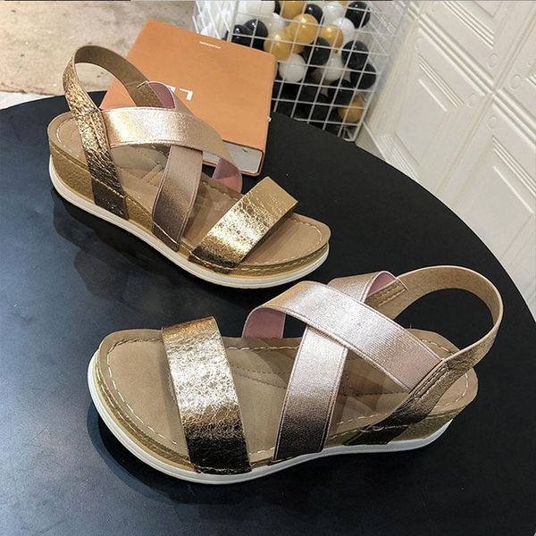 wedges shoes for women sandals 2021 summer woman's fashion soft sole open toe ladies roman platform chaussures femme, Black
wedges shoes for women sandals 2021 summer woman's fashion soft sole open toe ladies roman platform chaussures femme, Black