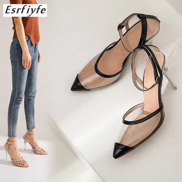 summer pvc+patent leather jelly sandals crystal open toed high heels women heel discount pumps, Black
summer pvc+patent leather jelly sandals crystal open toed high heels women heel discount pumps, Black