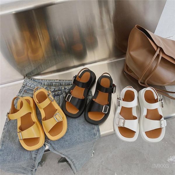 sandals woman platform flat shoes 2021 fashion summer open toe low heel black white buckle basic size 35-40
sandals woman platform flat shoes 2021 fashion summer open toe low heel black white buckle basic size 35-40