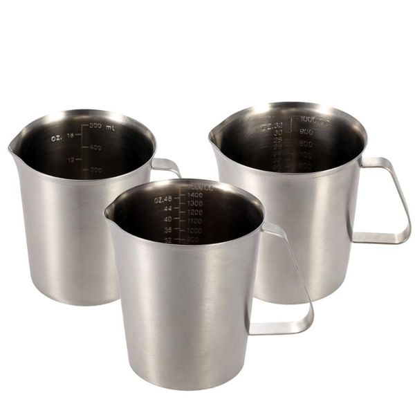 mugs 500ml/1000ml/1500ml stainless steel milk coffee cup pitcher jug foam container measuring kitchen tool
mugs 500ml/1000ml/1500ml stainless steel milk coffee cup pitcher jug foam container measuring kitchen tool