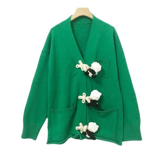 women's jackets 2021 autumn and winter lazy green panda button cardigan solid color japanese loose knit long-sleeved jacket v-neck swea, Black;brown
women's jackets 2021 autumn and winter lazy green panda button cardigan solid color japanese loose knit long-sleeved jacket v-neck swea, Black;brown