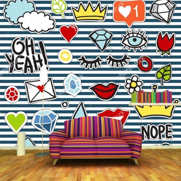 fashion mural, cute cartoon graffiti wallpaper,living room sofa tv wall children bedroom papel de parede wallpapers
fashion mural, cute cartoon graffiti wallpaper,living room sofa tv wall children bedroom papel de parede wallpapers