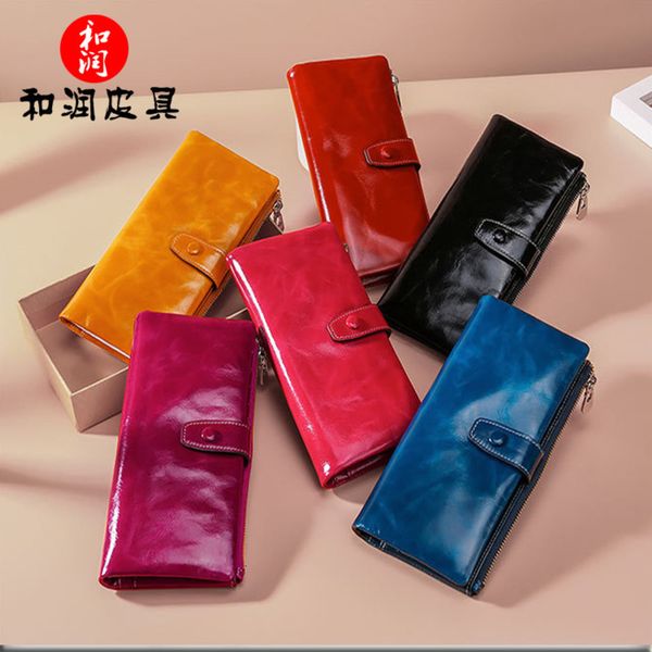 wallets summer rfid long oil wax leather wallet women's leather high end women's wallet fashion wallet, Red;black
wallets summer rfid long oil wax leather wallet women's leather high end women's wallet fashion wallet, Red;black
