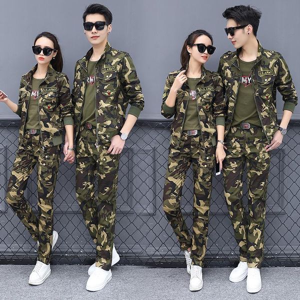 two piece dress camouflage tracksuits women men camo print jacket + t-shirt pants 3 set female pieces sets(coat pants) couple suit, White
two piece dress camouflage tracksuits women men camo print jacket + t-shirt pants 3 set female pieces sets(coat pants) couple suit, White