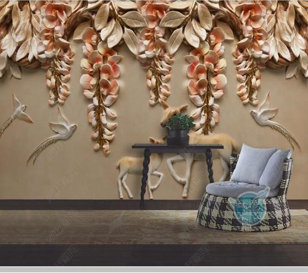 papel de parede 3d relief elk flower and bird wallpaper,living room tv wall bedroom paper home decor wallpapers
papel de parede 3d relief elk flower and bird wallpaper,living room tv wall bedroom paper home decor wallpapers