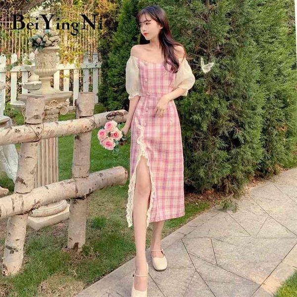 plaid midi dress women vintage sweet lace patchwork cheongsam casual slim buttons pink dresses ladies elegant 5xl 210506, Black;gray
plaid midi dress women vintage sweet lace patchwork cheongsam casual slim buttons pink dresses ladies elegant 5xl 210506, Black;gray