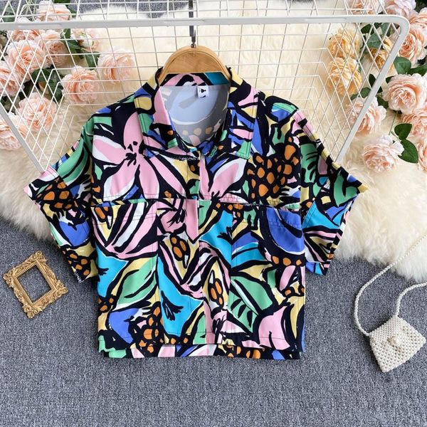 ethnic clothing hong kong style fashionable shirt female design sense niche color matching graffiti printing all-match high-waist short top, Red
ethnic clothing hong kong style fashionable shirt female design sense niche color matching graffiti printing all-match high-waist short top, Red