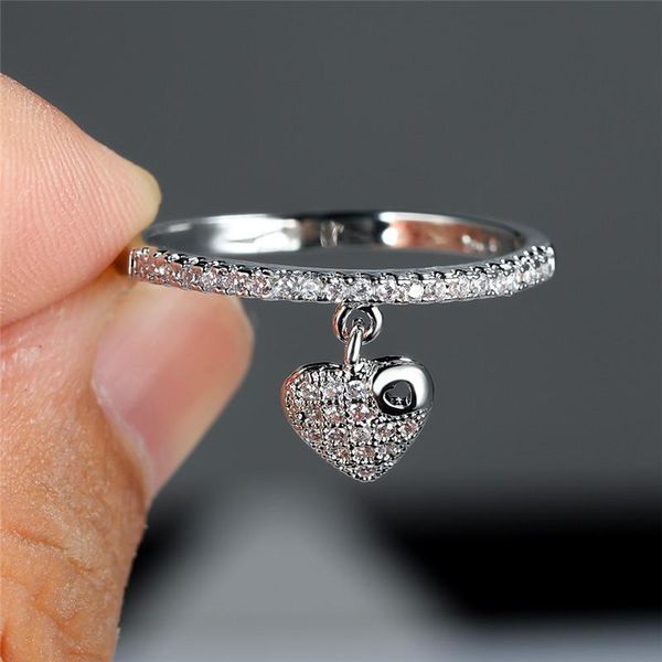 wedding rings luxury female crystal heart pendant ring trendy gold silver color engagement charm white zircon for women, Slivery;golden
wedding rings luxury female crystal heart pendant ring trendy gold silver color engagement charm white zircon for women, Slivery;golden