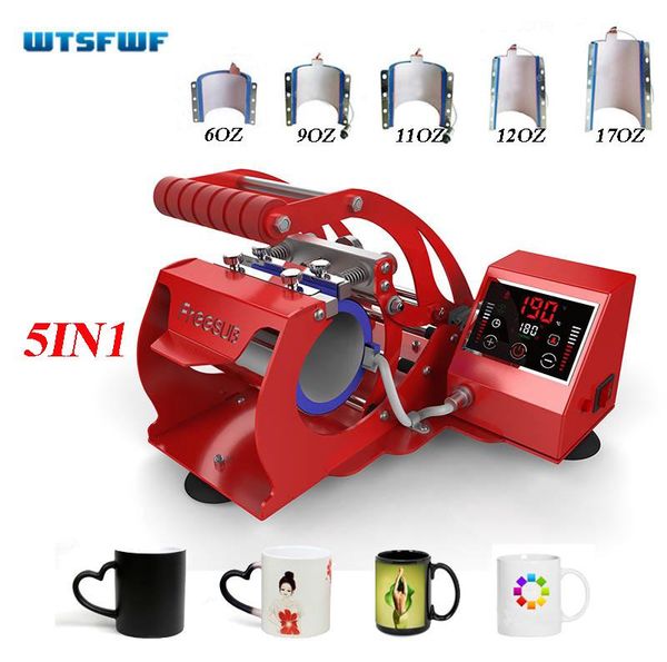 printers wtsfwf 5in1 st-130 mug press machine 2d touch screen heat printer
