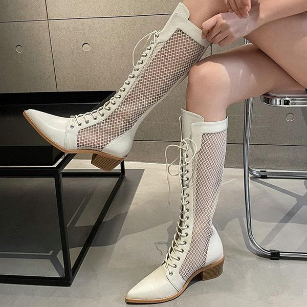 lace up summer boots for women genuine leather cool est high heels knee 2021 spring working party shoes, Black
lace up summer boots for women genuine leather cool est high heels knee 2021 spring working party shoes, Black