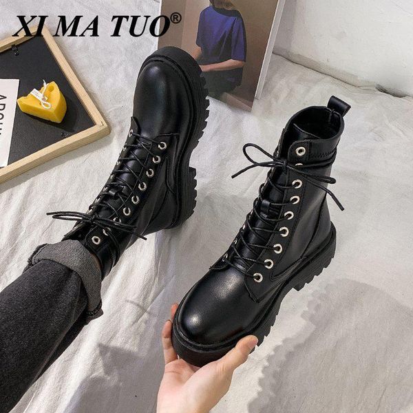 boots white black pu leather ankle women autumn winter round toe lace up shoes woman fashion motorcycle platform botas
boots white black pu leather ankle women autumn winter round toe lace up shoes woman fashion motorcycle platform botas