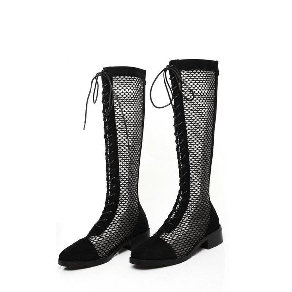 boots ladies summer cut outs cool knee high med thick heel zipper women motorcycle shoes size 34-43, Black
boots ladies summer cut outs cool knee high med thick heel zipper women motorcycle shoes size 34-43, Black