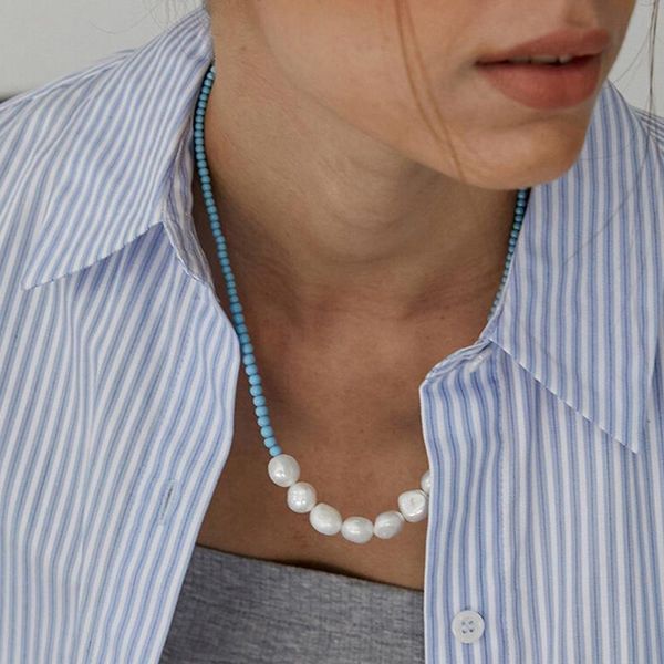 chokers trendy elegant clavicle choker women engagement jewelry baroque pearl blue seed beads handmade necklace, Golden;silver
chokers trendy elegant clavicle choker women engagement jewelry baroque pearl blue seed beads handmade necklace, Golden;silver