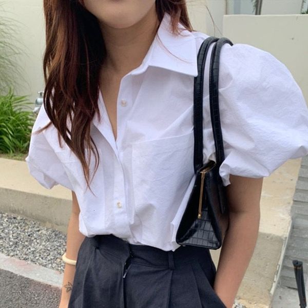 women's blouses & shirts fashion casual korean lantern sleeve ladies shirt summer new notched solid color gentle cotton short-slee, White
women's blouses & shirts fashion casual korean lantern sleeve ladies shirt summer new notched solid color gentle cotton short-slee, White