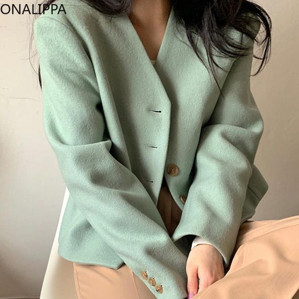 women's jackets onalippa female woolen coat french gentle temperament v-neck single-breasted loose casual all-match cardigan short warm, Black;brown
women's jackets onalippa female woolen coat french gentle temperament v-neck single-breasted loose casual all-match cardigan short warm, Black;brown