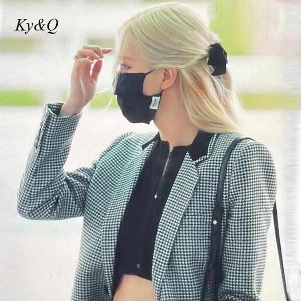 women's suits & blazers black lattice suit coat trend korean elegant commuter 2021 design female fashion week jacket, White;black
women's suits & blazers black lattice suit coat trend korean elegant commuter 2021 design female fashion week jacket, White;black