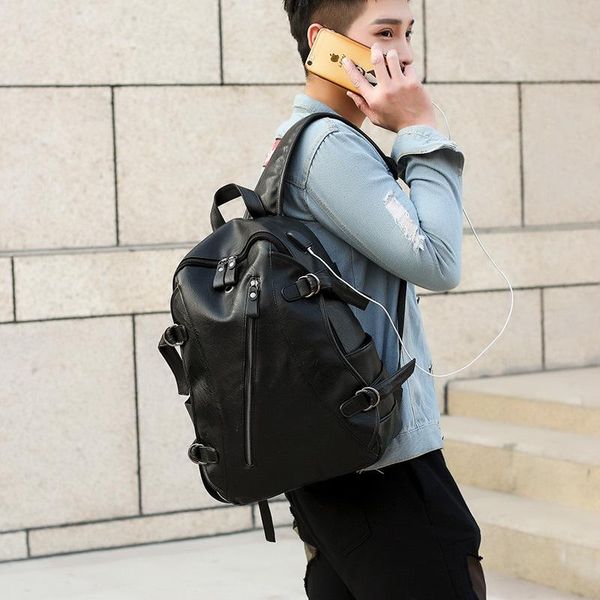 backpack jiulin men external usb charge waterproof fashion pu leather travel bag casual school bookbag
backpack jiulin men external usb charge waterproof fashion pu leather travel bag casual school bookbag