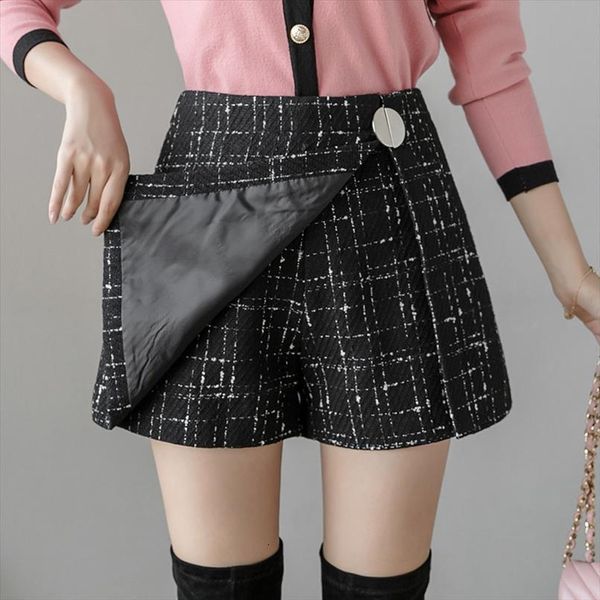 high waist shorts winter autumn womens skirts elegant mini tweed button wool a line plaid faldas jupe femme, Black
high waist shorts winter autumn womens skirts elegant mini tweed button wool a line plaid faldas jupe femme, Black