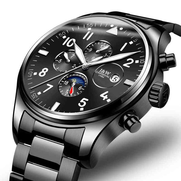 men's carnaval brand luxury watches automatic mechanical men sapphire reloj hombre light-turning relogio c8764g-9, Slivery;brown
men's carnaval brand luxury watches automatic mechanical men sapphire reloj hombre light-turning relogio c8764g-9, Slivery;brown