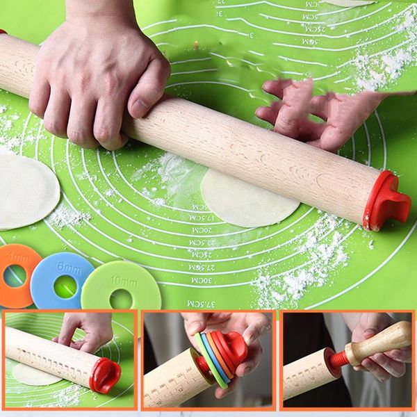 rolling pins & pastry boards adjustable wood/stainless pin with scale dough stick for baking cookie removable pizza pie kitchen tool
rolling pins & pastry boards adjustable wood/stainless pin with scale dough stick for baking cookie removable pizza pie kitchen tool