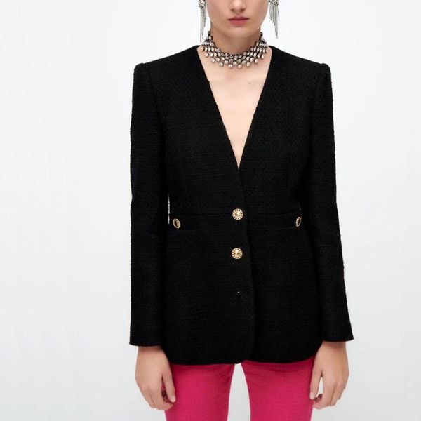 women's suits & blazers spring and autumn casual solid color v-neck long-sleeved single-breasted pocket decorative jacket, White;black
women's suits & blazers spring and autumn casual solid color v-neck long-sleeved single-breasted pocket decorative jacket, White;black