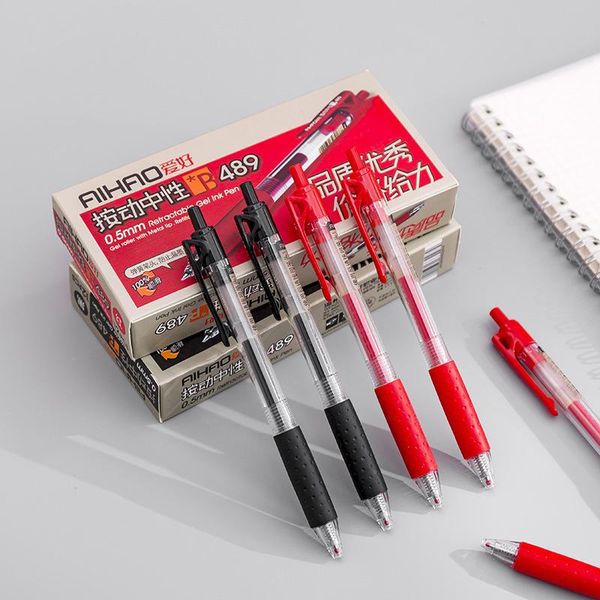 gel pens 12pcs/box 3 colors simple transparent press type signature pen neutral stationery kids student writing school supply
gel pens 12pcs/box 3 colors simple transparent press type signature pen neutral stationery kids student writing school supply