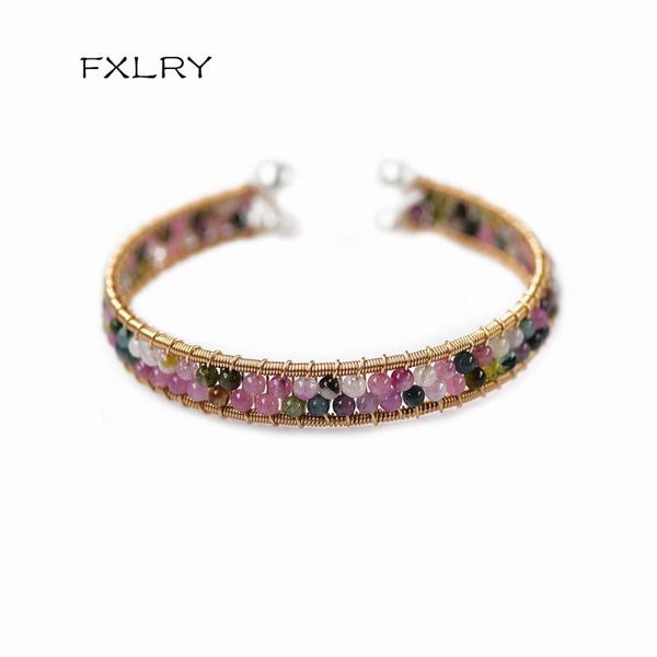 bangle fxlry original handmade natural tourmaline bracelet adjustable opening bangles for women jewelry, Black
bangle fxlry original handmade natural tourmaline bracelet adjustable opening bangles for women jewelry, Black
