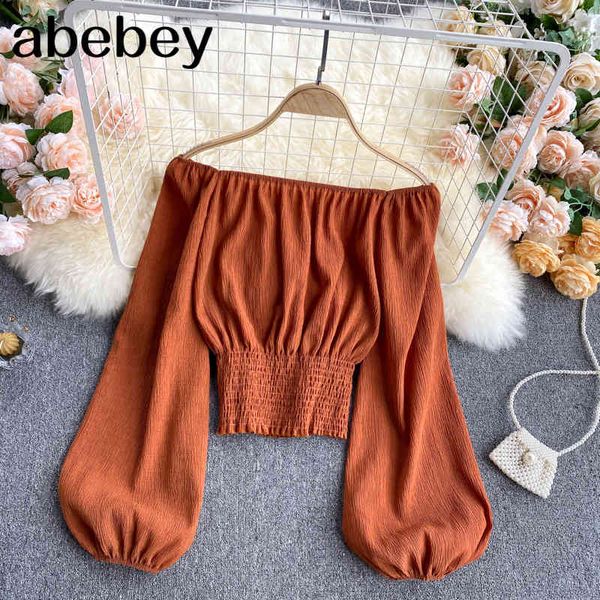 off shoulder blouse women slash neck puff sleeve elastic ruched autumn fashion slim streetwear short blouses 210512, White
off shoulder blouse women slash neck puff sleeve elastic ruched autumn fashion slim streetwear short blouses 210512, White