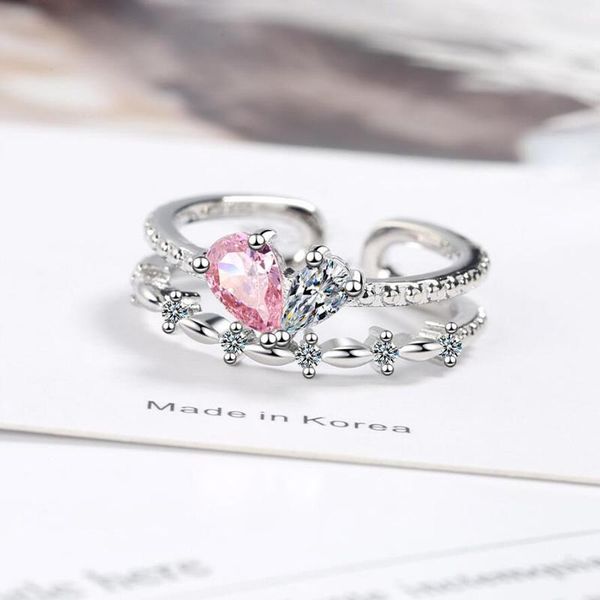 cluster rings 925 sterling silver ring for women jewelry romantic heart pink zircon rose gold exquisite girl valentine's day gifts, Golden;silver
cluster rings 925 sterling silver ring for women jewelry romantic heart pink zircon rose gold exquisite girl valentine's day gifts, Golden;silver