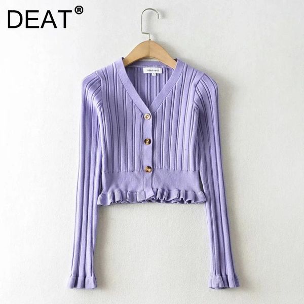 women's knits & tees deat women ruffles v-neck knitting sweater long sleeve cardigan fashion temperament spring autumn 2021 11d1689, White
women's knits & tees deat women ruffles v-neck knitting sweater long sleeve cardigan fashion temperament spring autumn 2021 11d1689, White