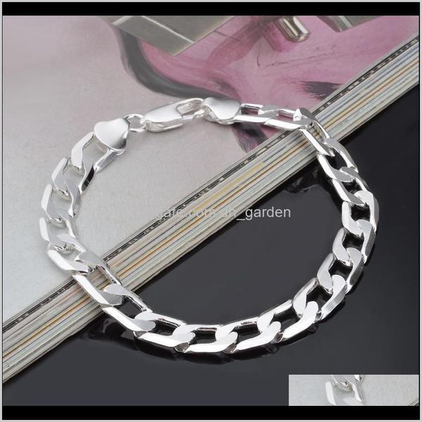 charm bracelets jewelry 925 sterling sier chain bracelet 8mm x21cm cool street style fashion jewelry christmas gifts low price drop delivery, Golden;silver
charm bracelets jewelry 925 sterling sier chain bracelet 8mm x21cm cool street style fashion jewelry christmas gifts low price drop delivery, Golden;silver