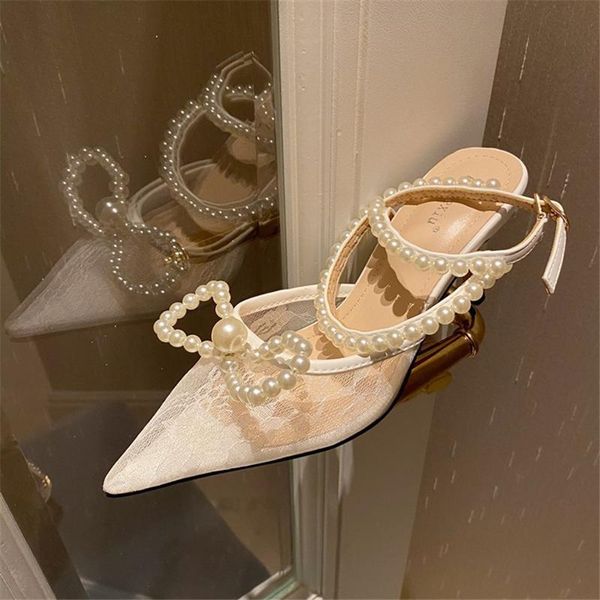 2021 summer sweet women pearl 7cm high designer white heels butterfly knots mesh sandals cinderella wedding shoes fr9b, Black
2021 summer sweet women pearl 7cm high designer white heels butterfly knots mesh sandals cinderella wedding shoes fr9b, Black