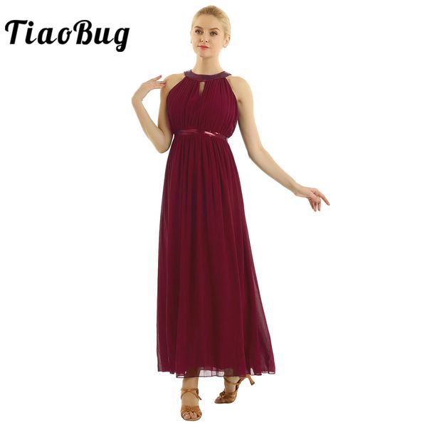 tiaobug fashion women chiffon long bridesmaid dresses women ladies halter bridal maxi prom gown princess chiffon dresses, Black;gray
tiaobug fashion women chiffon long bridesmaid dresses women ladies halter bridal maxi prom gown princess chiffon dresses, Black;gray
