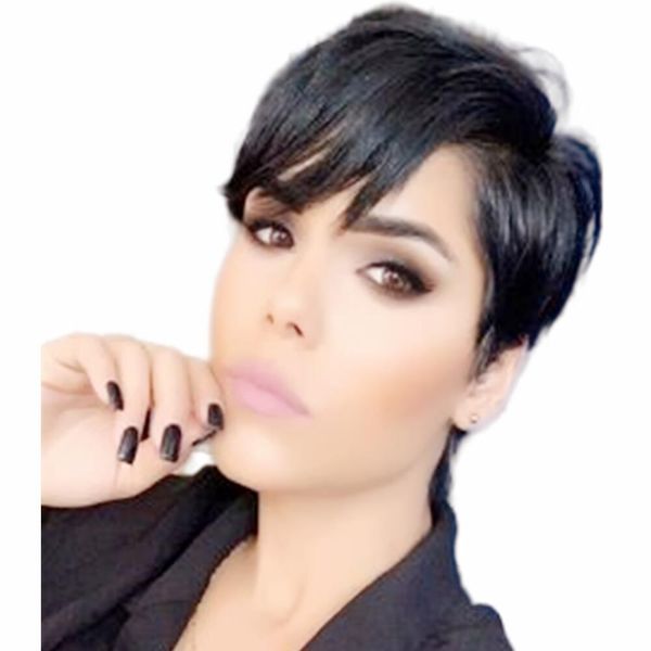 100% brazilian human hair wig short natural straight full machine pixie cut none lace front wigs for black women, Black;brown
100% brazilian human hair wig short natural straight full machine pixie cut none lace front wigs for black women, Black;brown
