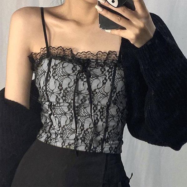 women's tanks & camis black lace patchwork spaghetti strap e-girl slim fit crop sleeveless backless y2k fashion women summer cloth, White
women's tanks & camis black lace patchwork spaghetti strap e-girl slim fit crop sleeveless backless y2k fashion women summer cloth, White