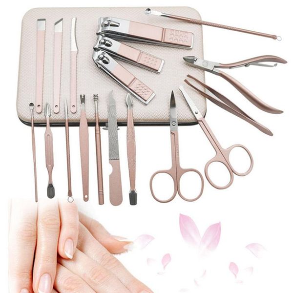 nail art kits 18pcs/set rose gold stainless tools steel clipper cutter trimmer ear pick grooming kit manicure set pedicure
nail art kits 18pcs/set rose gold stainless tools steel clipper cutter trimmer ear pick grooming kit manicure set pedicure