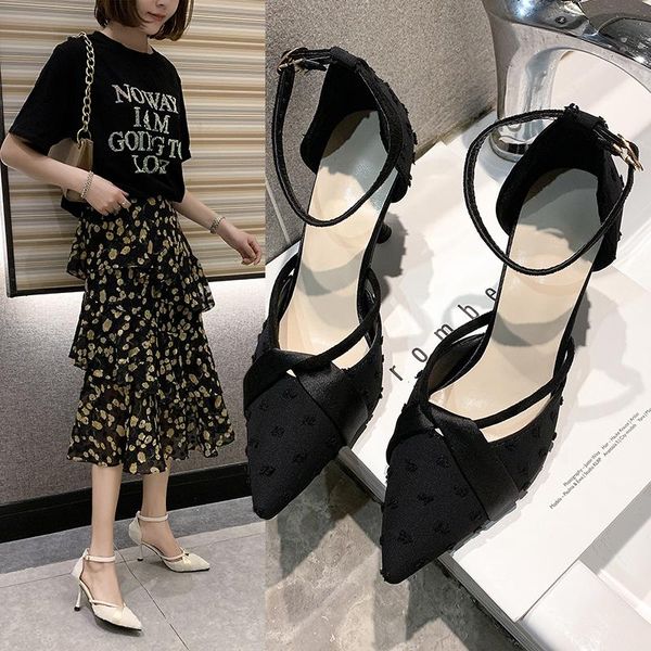 dress shoes high-heeled stiletto heels 2021 spring and summer pointed ribbon shallow mouth wild word with hollow fairy sandals z823, Black
dress shoes high-heeled stiletto heels 2021 spring and summer pointed ribbon shallow mouth wild word with hollow fairy sandals z823, Black