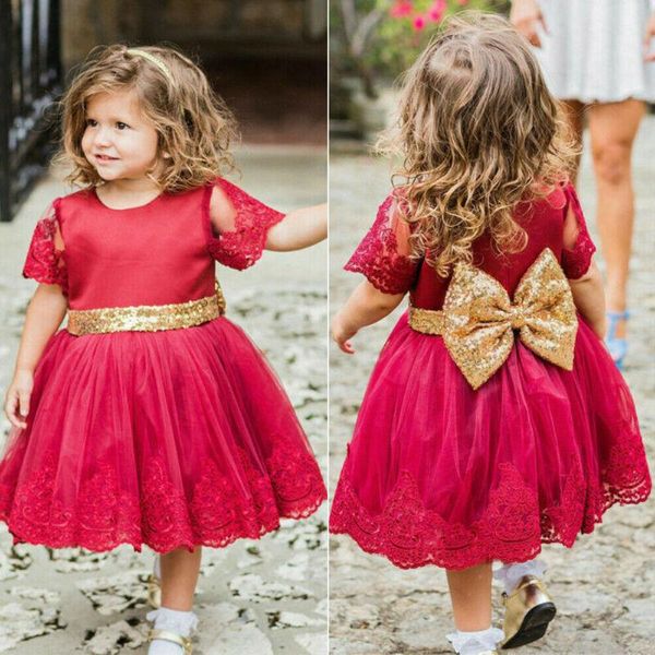 toddler kids baby girls clothes pageant princess dress sleeve lace bow ball gown tutu wedding party fancy 0-7y girl's dresses, Red;yellow
toddler kids baby girls clothes pageant princess dress sleeve lace bow ball gown tutu wedding party fancy 0-7y girl's dresses, Red;yellow